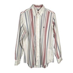 Brooks Brothers Regent Multi Color Striped Button Down Long Sleeve Shirt Size M